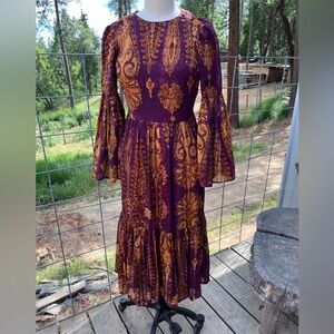 Vintage paisley evening dress